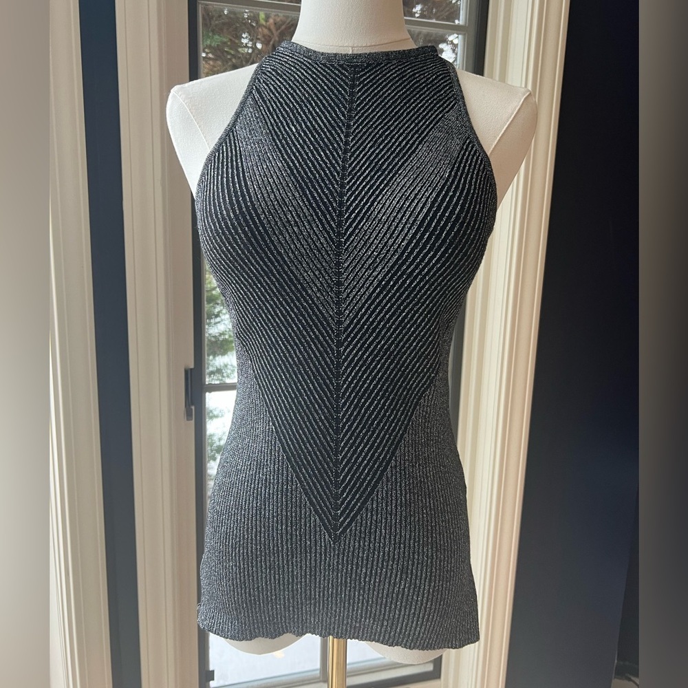 Hayden Los Angeles Black and Silver Fitted Top